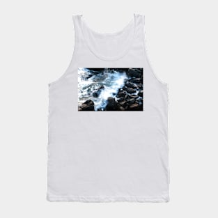 A wave breaks onto the rocks, Isle of Skye, Scotland Tank Top